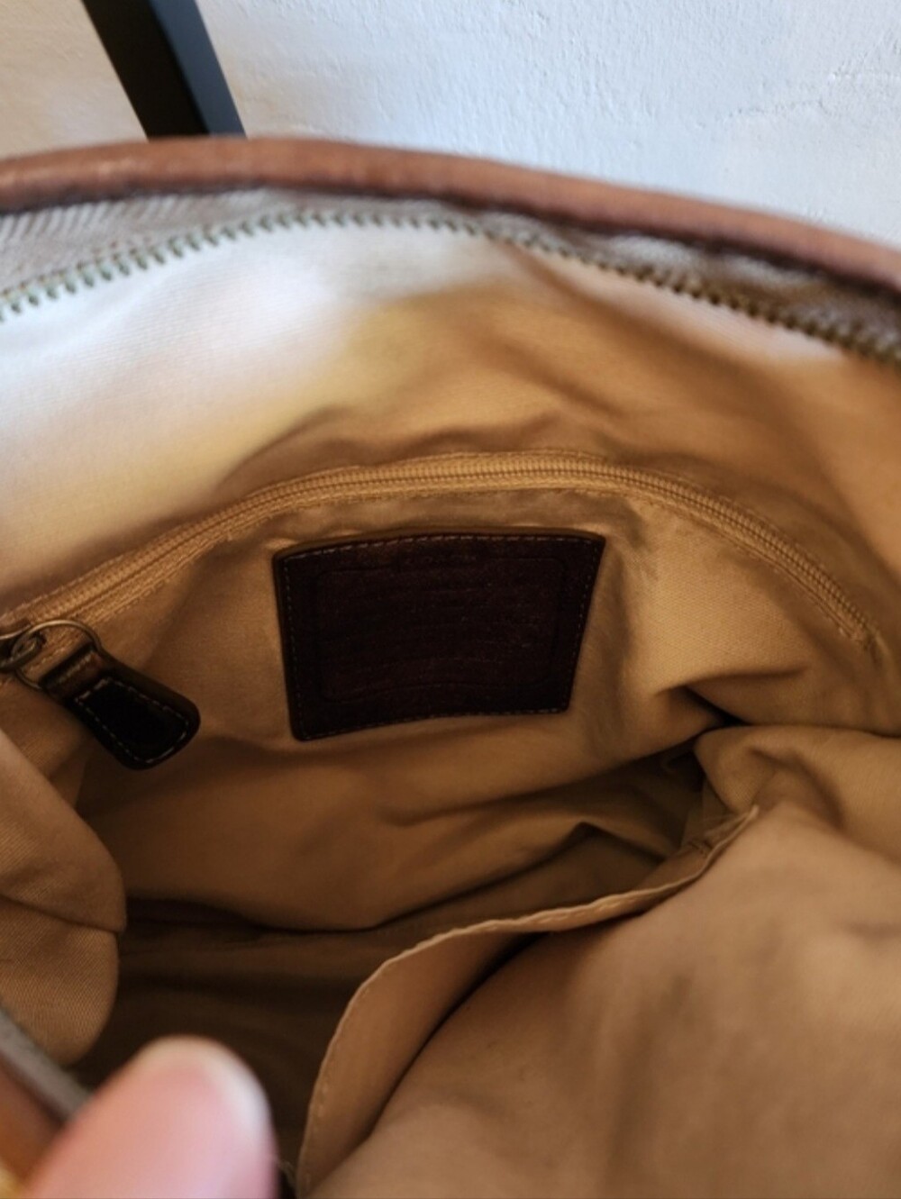 Coach Signature Optic Chain Bag In Metalic Bronze - Picture 11 of 12